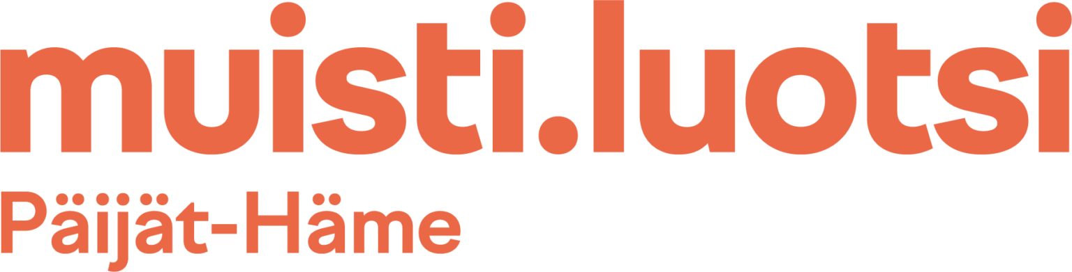 Päijät-Hämeen Muistiluotsin logo oranssilla tekstillä