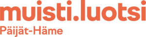 Päijät-Hämeen Muistiluotsin logo oranssilla tekstillä